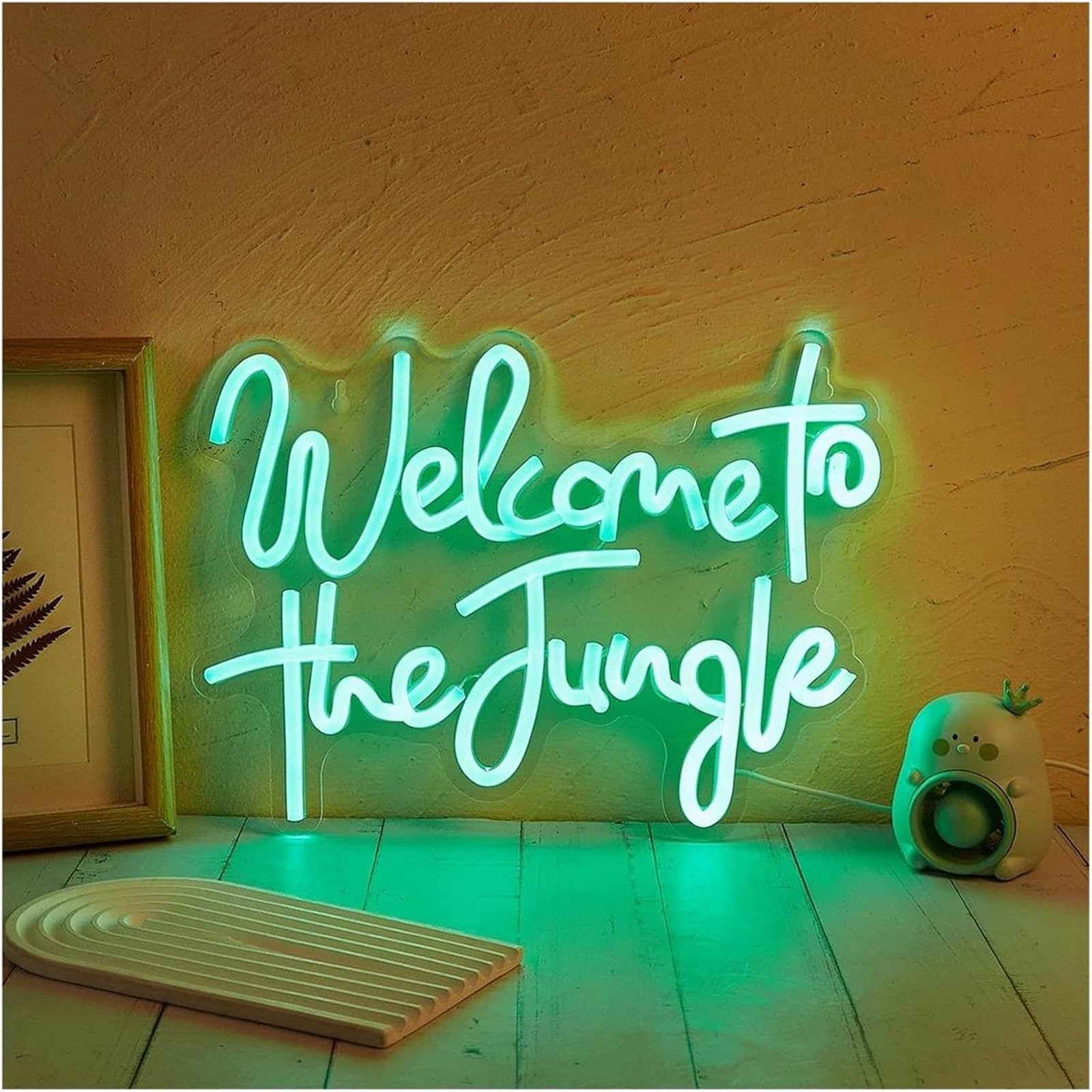 Per insegna al Per neon Welcome To Jungle per insegne Per Lampada decorativa da parete alimentata