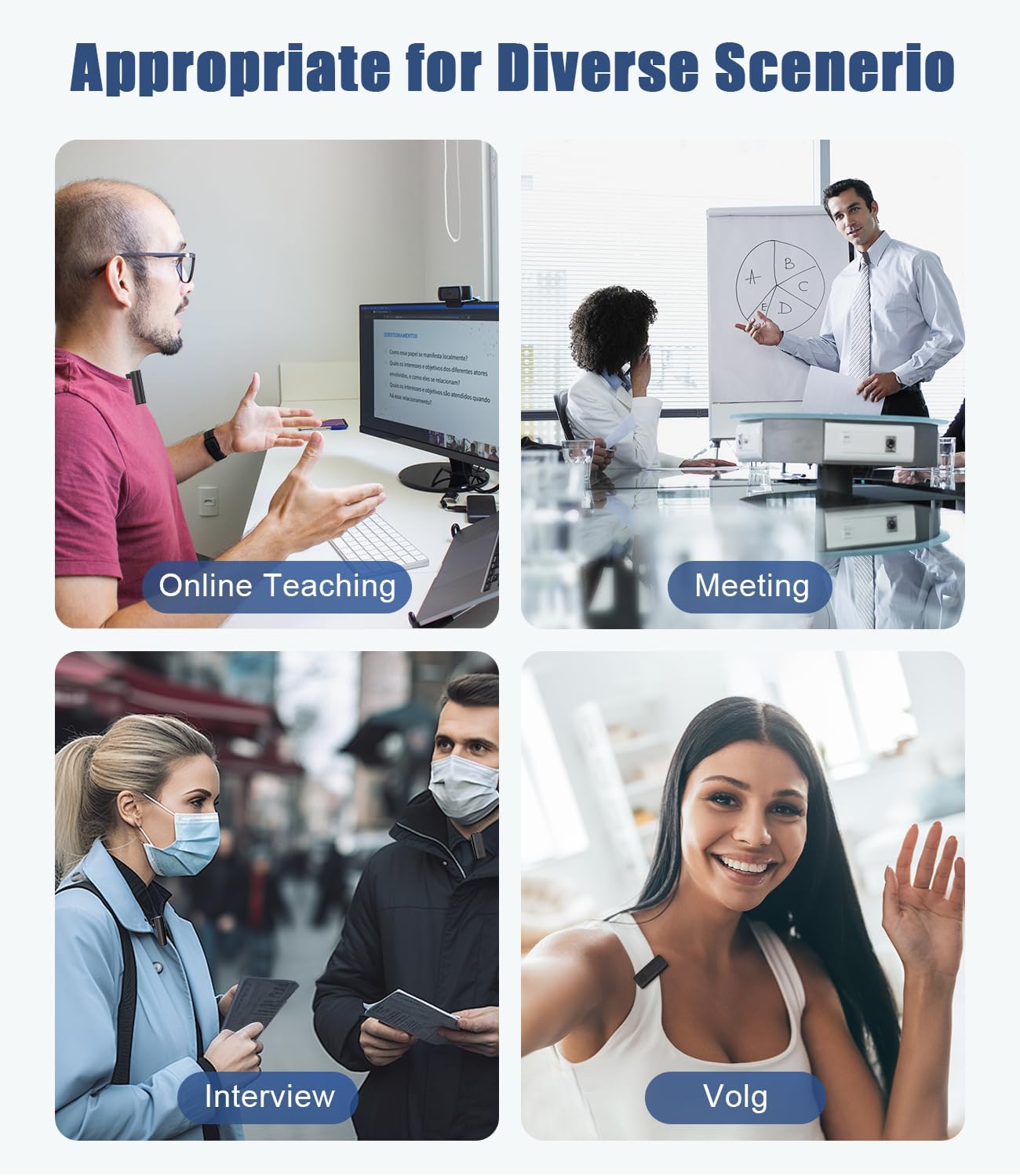 FULAIM X2 Wireless Lavalier Microphone Diverse Scenarios