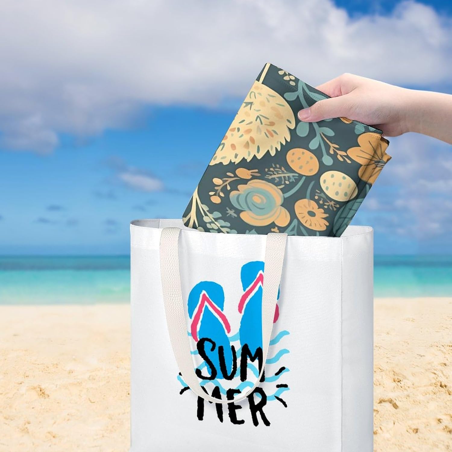 Swimming Towel, Decorative Flowers Printed Fashion Towel,Portable Towel,Durable Towel