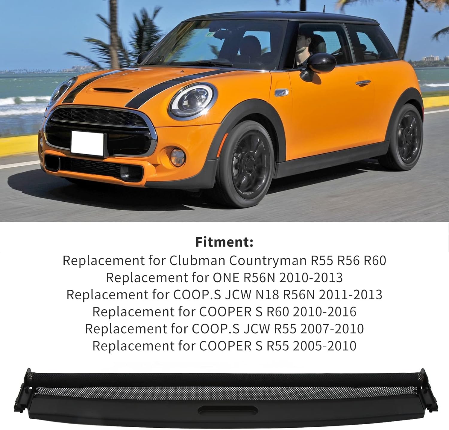 car sunroof sunshade replacement sunroof component compatible with Mini Cooper Clubman Countryman R55 R56 R60. (back)