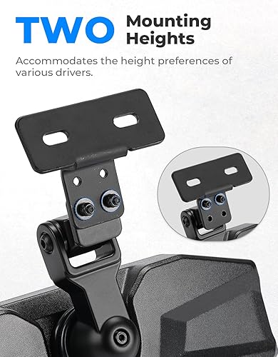 Miniatura 2 de KEMIMOTO Rear view Mirror Compatible with CFMOTO UFORCE 1000/1000 XL/600 & Polaris Ranger 1000 XP 900 500 570 / Crew, Features Stable Top Mounting
