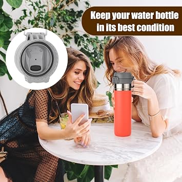 PEUTIER Water Bottle Gasket Replacement, Silicone Water Bottle O Lid Rubber Seal Ring Glass Cup Cap Gasket for Thermos 24oz 36oz Compatible with Stanley Quick FILP GO
