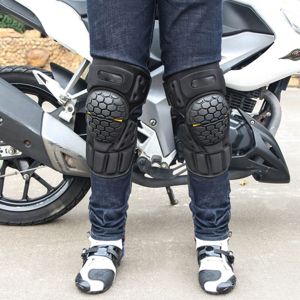 1pair Cross-country Riding Comfortable Soft Anti-fall Wear-resistant Knee Pads Motorcycle Riding Gear Anti-fall Cycling Kneepad