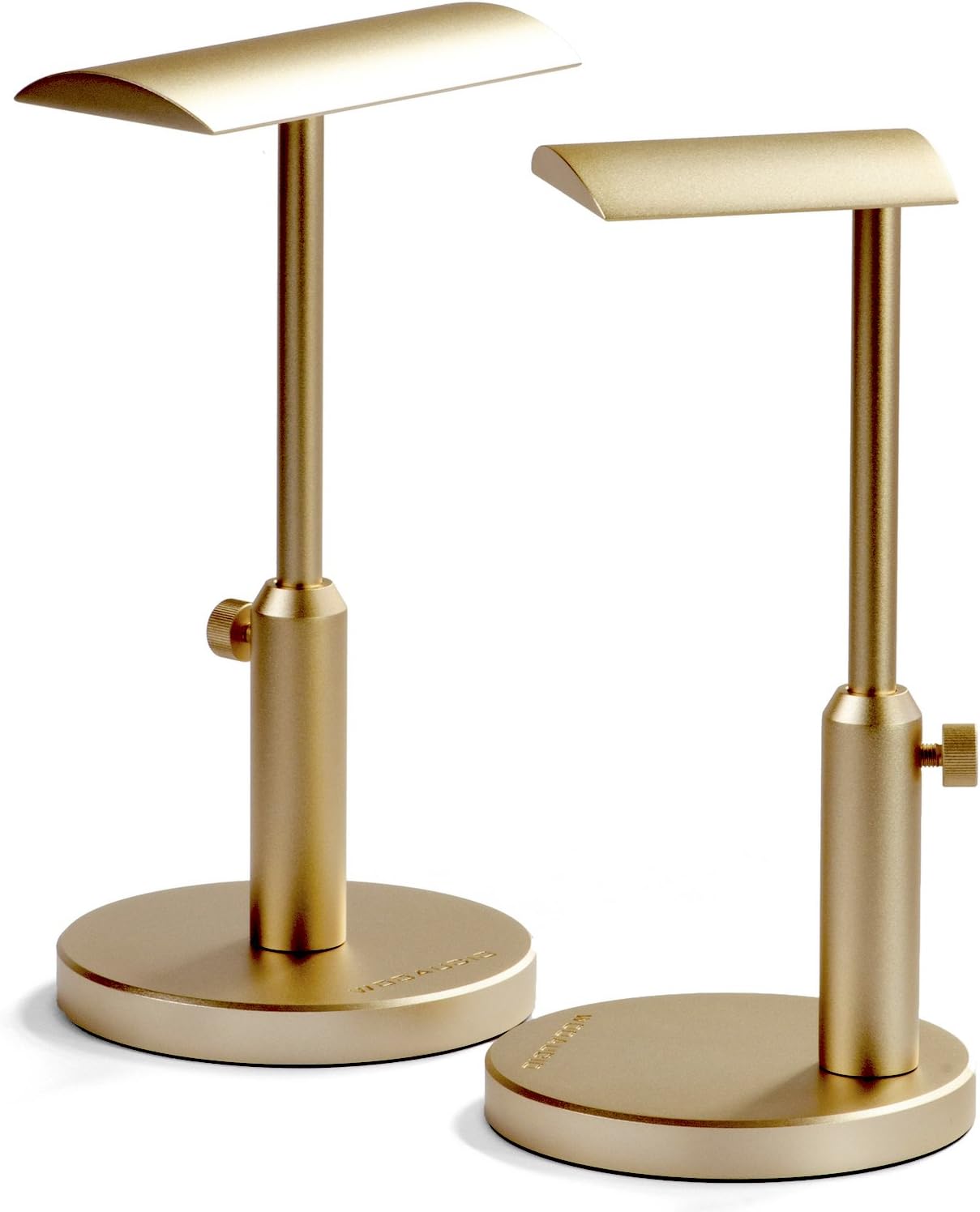 HPS-RG Universal Adjustable Height Aluminum Headphone Stand (Gold, Single)