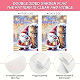 NHBTC Winter Christmas Red Gnome Garden Flag – Durable polyester fabric construction