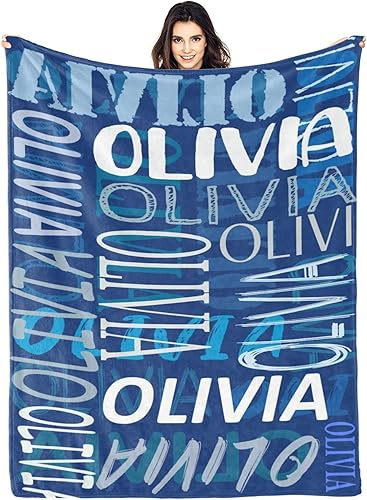Mantas personalizadas con nombre para bebé, niño, niña, mantas súper suaves con nombre para niños y adultos, manta con nombre para cumpleaños para