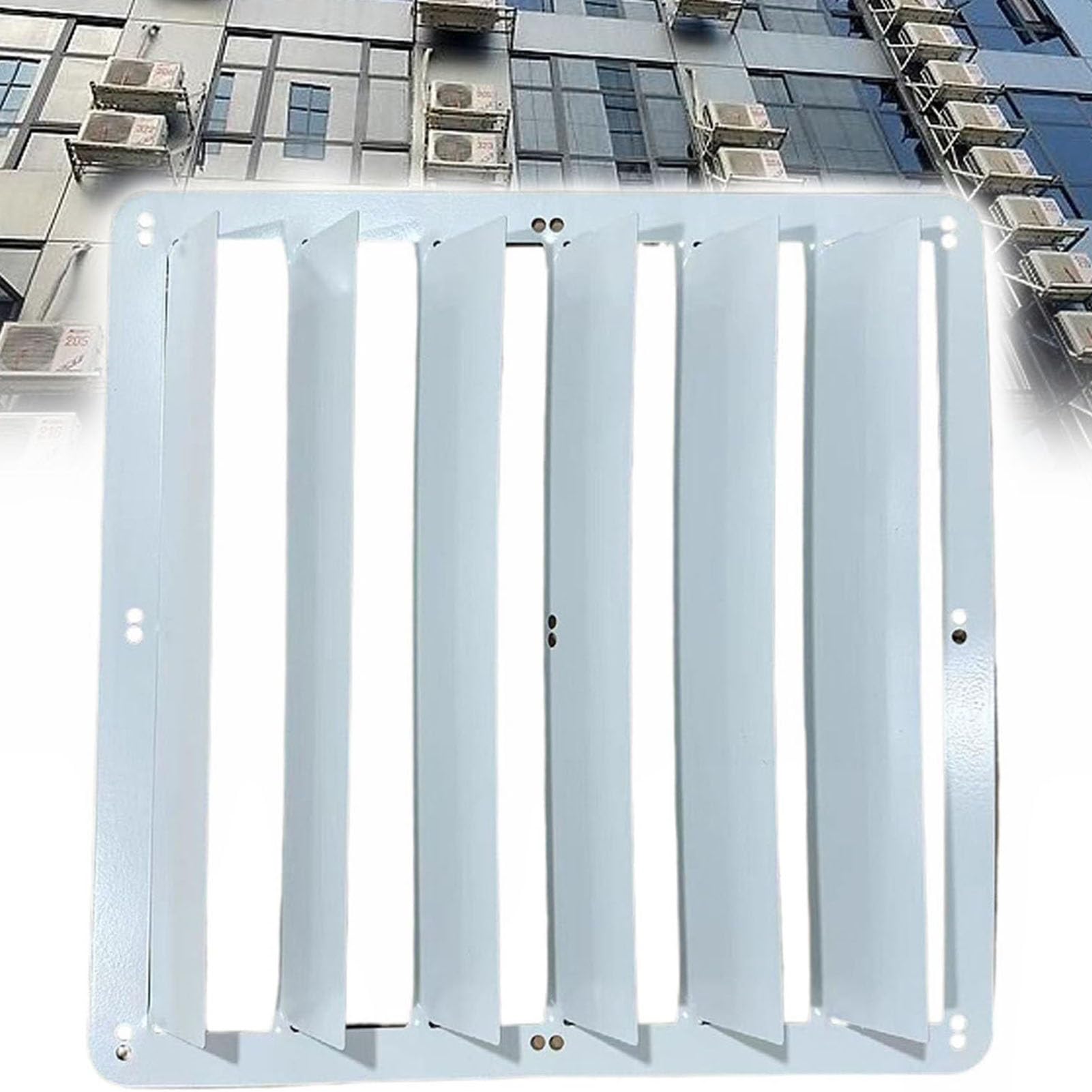 Support de Protection et Grille de déflecteur pour climatiseur extérieur - Déflecteur de Protection en Acier Inoxydable pour compresseur de climatiseur, écran de Ventilation (carré 58 x 58 c