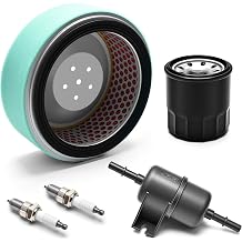 Oil Fuel Air Filter and Spark Plug Maintenance Kit Compatible with John Deere X475 X485 X585 X700 X720 X728 X730 X738 X739 Lawn Tractor Replace M148207 M152049 AM117584 AM107423 M138938