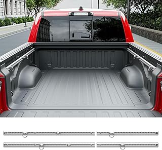 5.7FT Side Bed Rail Compatible with 2019-2025 Dodge Ram 1500 Tie Down Rail Trail Rail System Replacement for 2019-2025 Dodge Ram 1500 Accessories (Side Trail Rail)