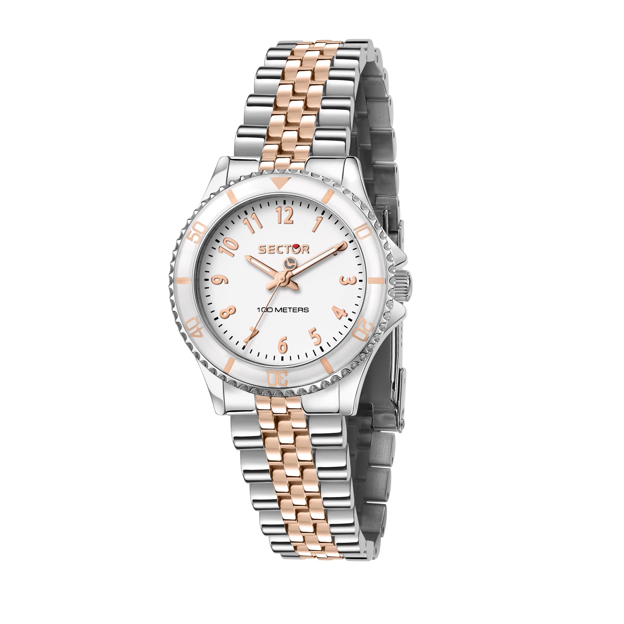 Sector No Limits Orologio Donna, Collezione 230, Solo tempo, 3H, in Acciaio, PVD Oro rosa - R3253161533