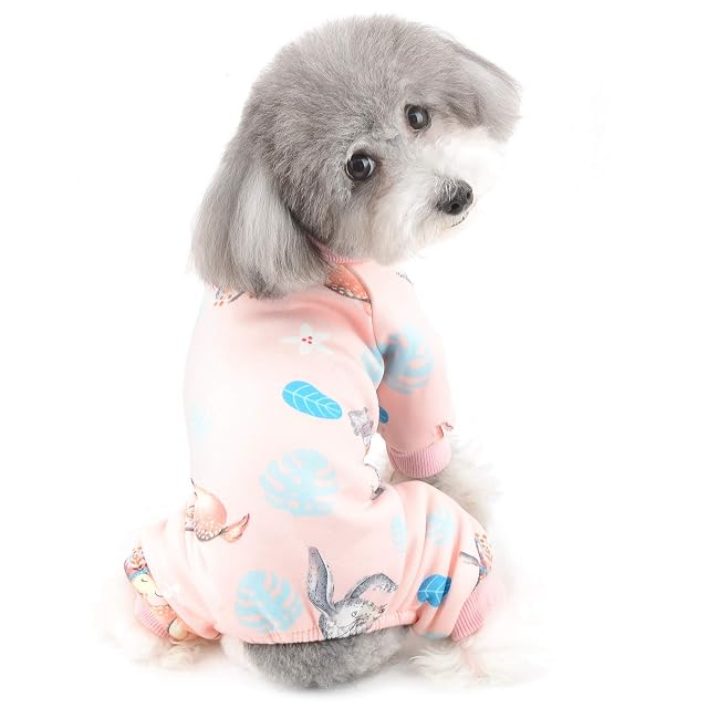 Foto 8 de 8 de ZUNEA Pijama para Perros Pequeños Invierno Cálido Ropa para Dormir Cachorro Pijama de Algodón Suave Ciervo…