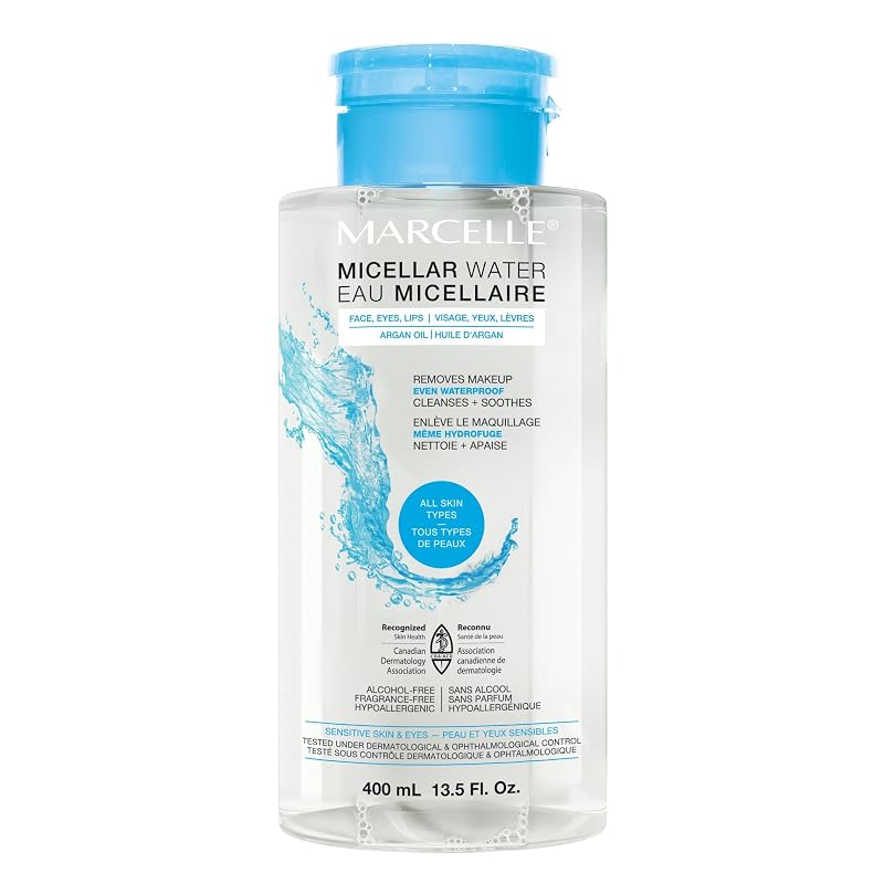 Água micelar MARCELLE para remoção de maquiagem, pele seca
