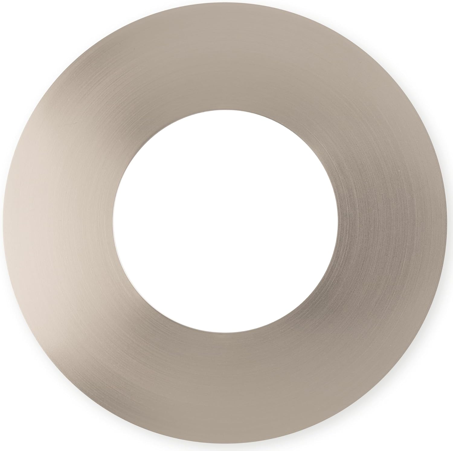The Can Converter Ceiling Medallion for Recessed Can Light – Home Improvement Decorative Steel Flat Goof Ring & Cover Plate for 5" & 6" Cans, Small Ceiling Medallion for Chandeliers, Brushed Nickel