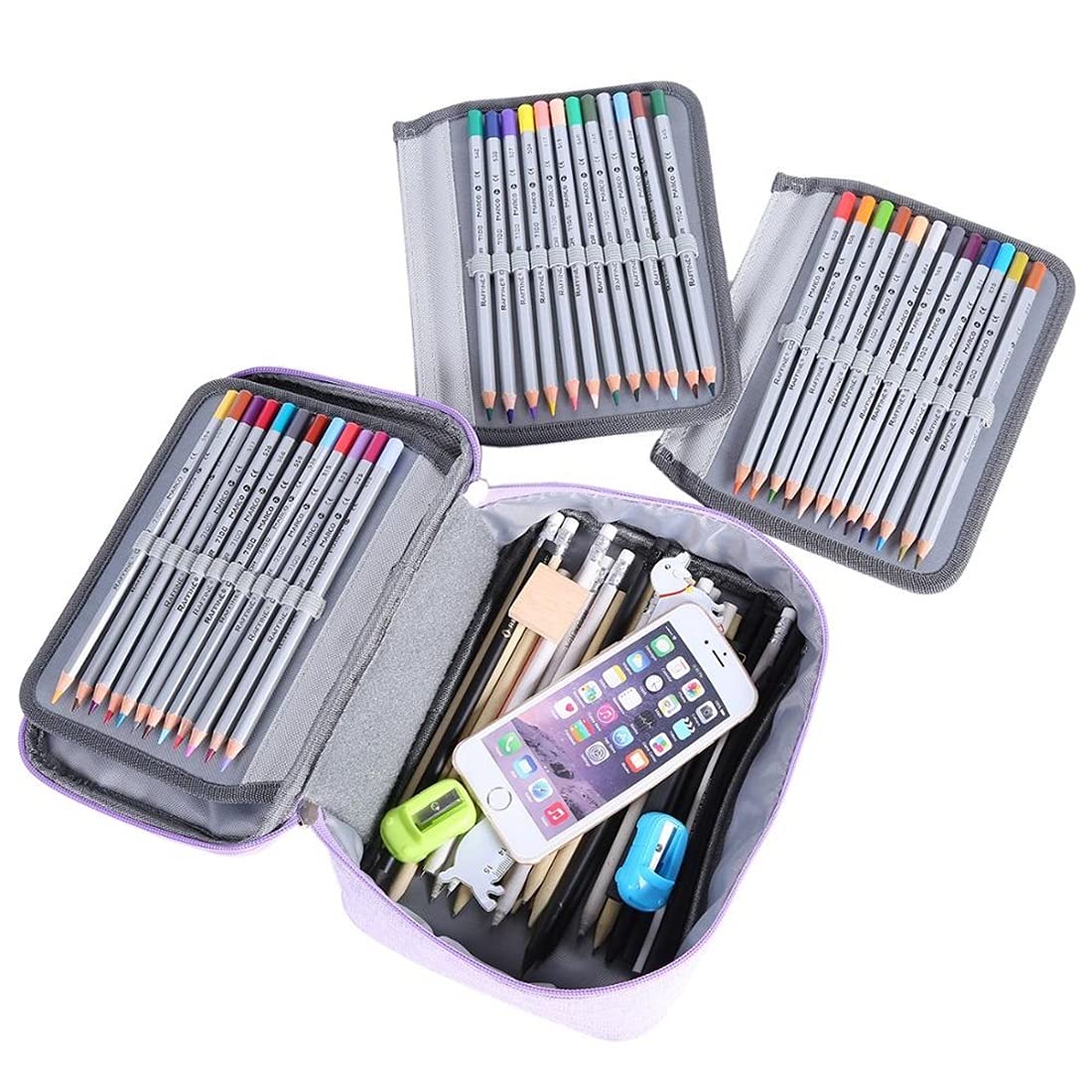 Funda de lápiz Caja de lápices Grande Caja de lápices Multifunción Suministros Escolares Multilayer Estuche Escolar Pluma de Pluma Estrellas Oxford Paño Trausse Scolaire C Big