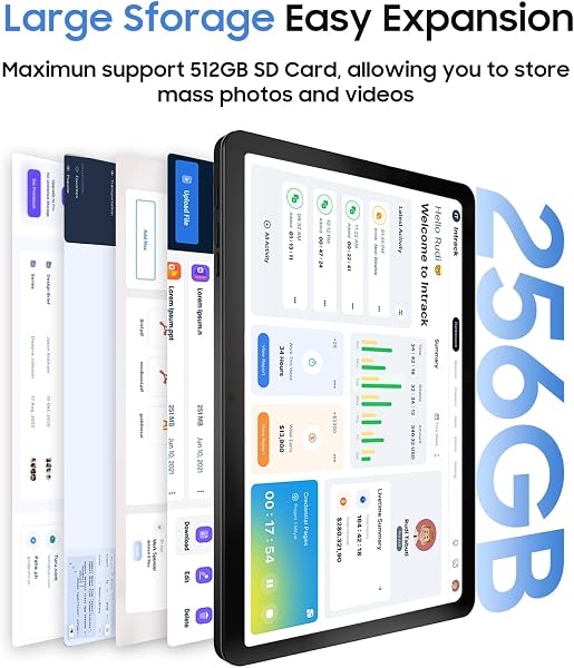 Tablette-2025 | Écran HD 10 Pouces | Android 15 | Processeur Octa-Core pour le gaming |13MP + 5MP | 6000 mAh | 8 Go de RAM+128 Go de ROM (Extensible jusqu'à 2 To) | Wi-Fi 5G ultra-rapide | Noir - 3