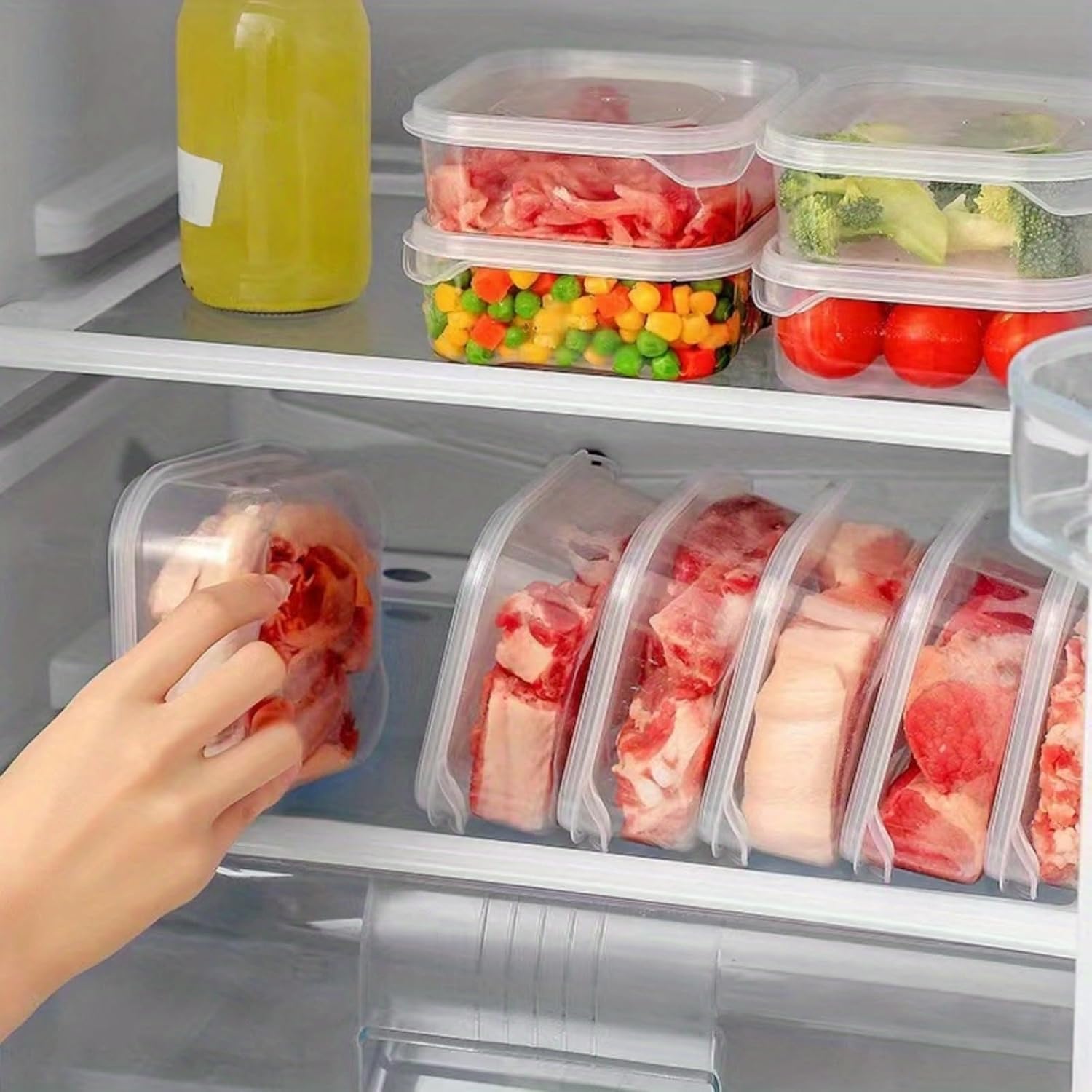 3-Pack Airtight Meal Prep Containers - BPA-Free 350ml Square Food Storage/Stackable Lids for Freezer & Pantry Organization​ 2026 - view 5