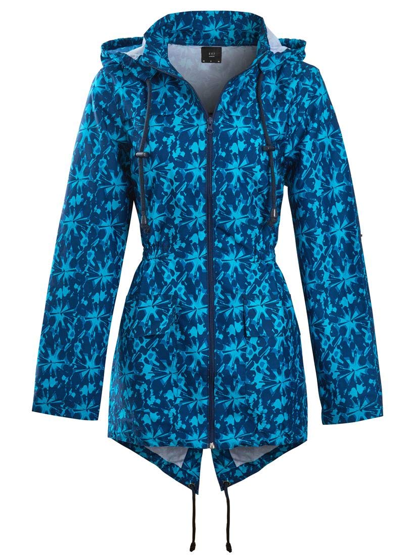 Ss7 Women's Navy Aqua Showerproof Raincoat