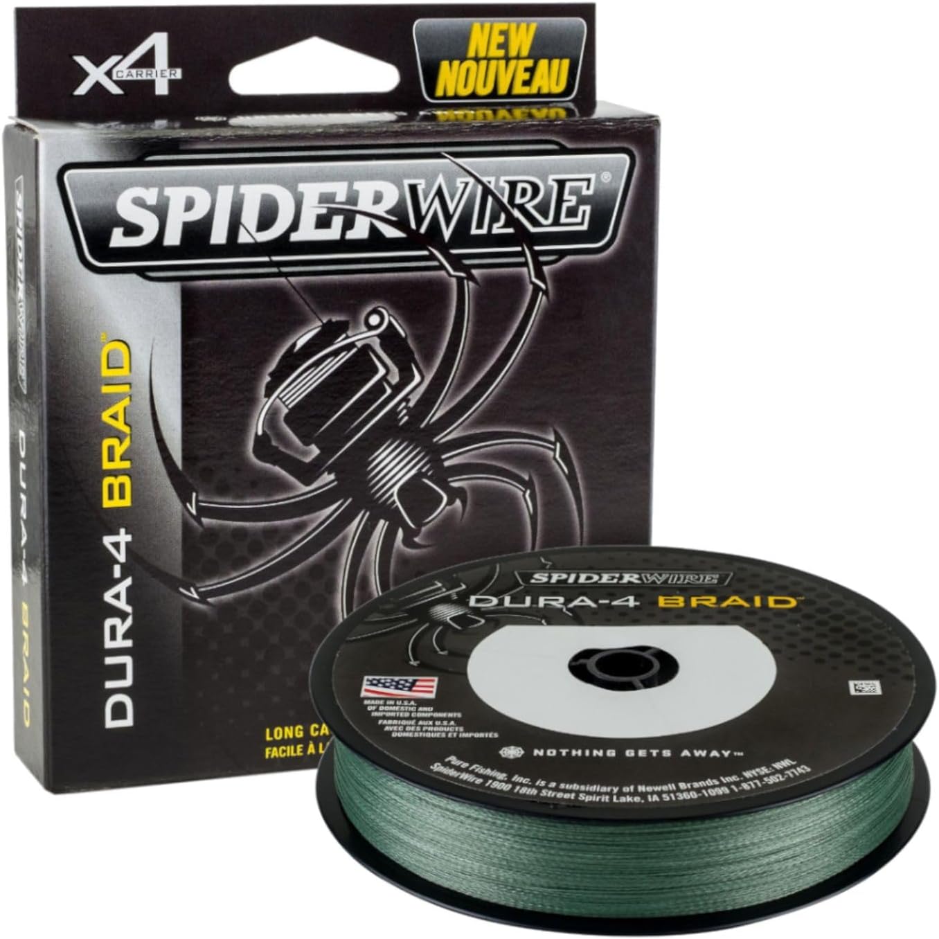 SpiderWire Dura 4, Fishing Line, Superline, , Predator Fishing, Pike, Perch, Zander, Trout, Unisex, Moss Green, 0.14mm | 11.8kg | 26lb | 300yd
