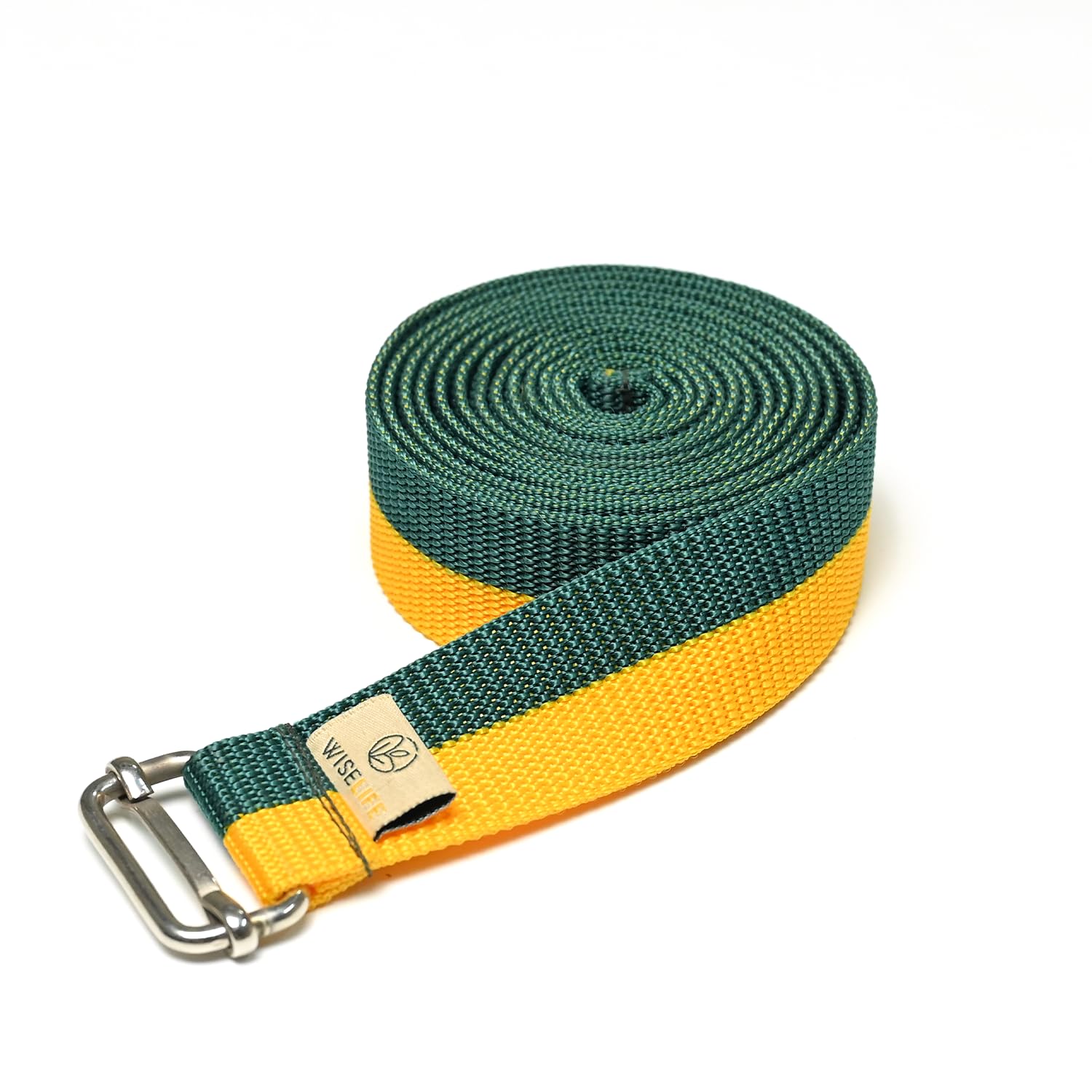 WiseLife Yoga Stretch Belt/Strap | Best for Daily Stretching, Yoga, Pilates, Physical Therapy, Fitness | 8 Feet Premium Cotton Strech Band (Green-Yellow) (B0CF635SVY) Amazon Price History, Amazon Price Tracker