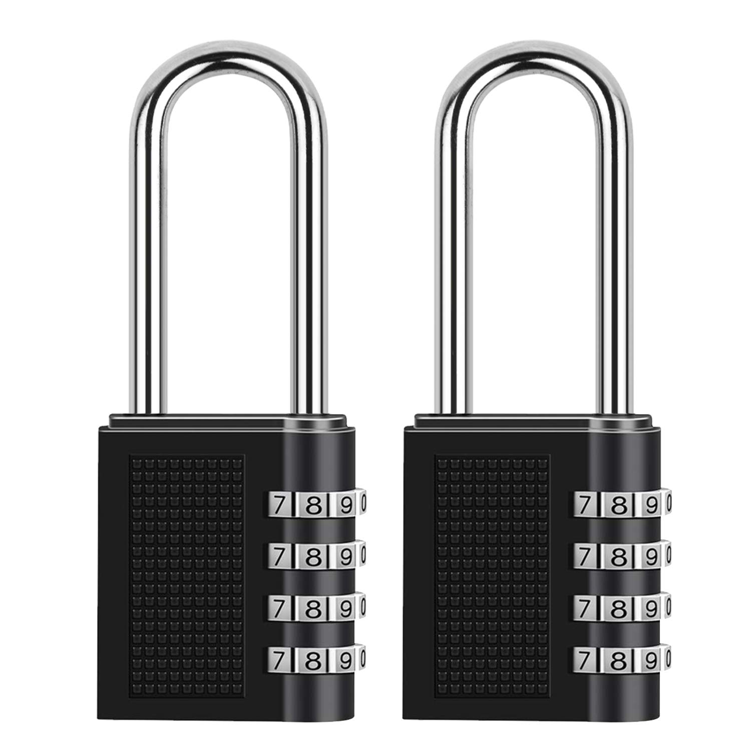 2 Pack Combination Padlock, 2.6 inch Long Padlock Locker Locks, Weatherproof Code Pad Lock with 4-Digit Smooth Dial for School, Gym Locker, Cabinets, Garage, Fence, Hasp, Toolbox(Black)
