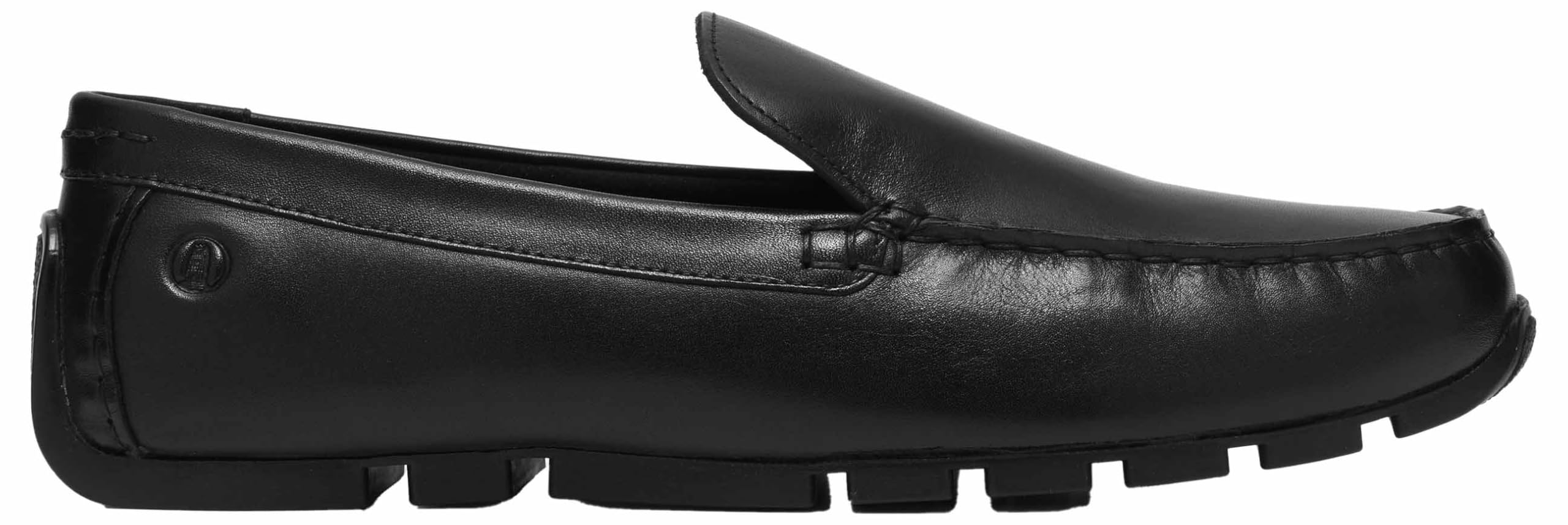 Clarks Men's Corsley Plain Black Leather Loafers, Slip Ons | Size: 8-Standard Fit