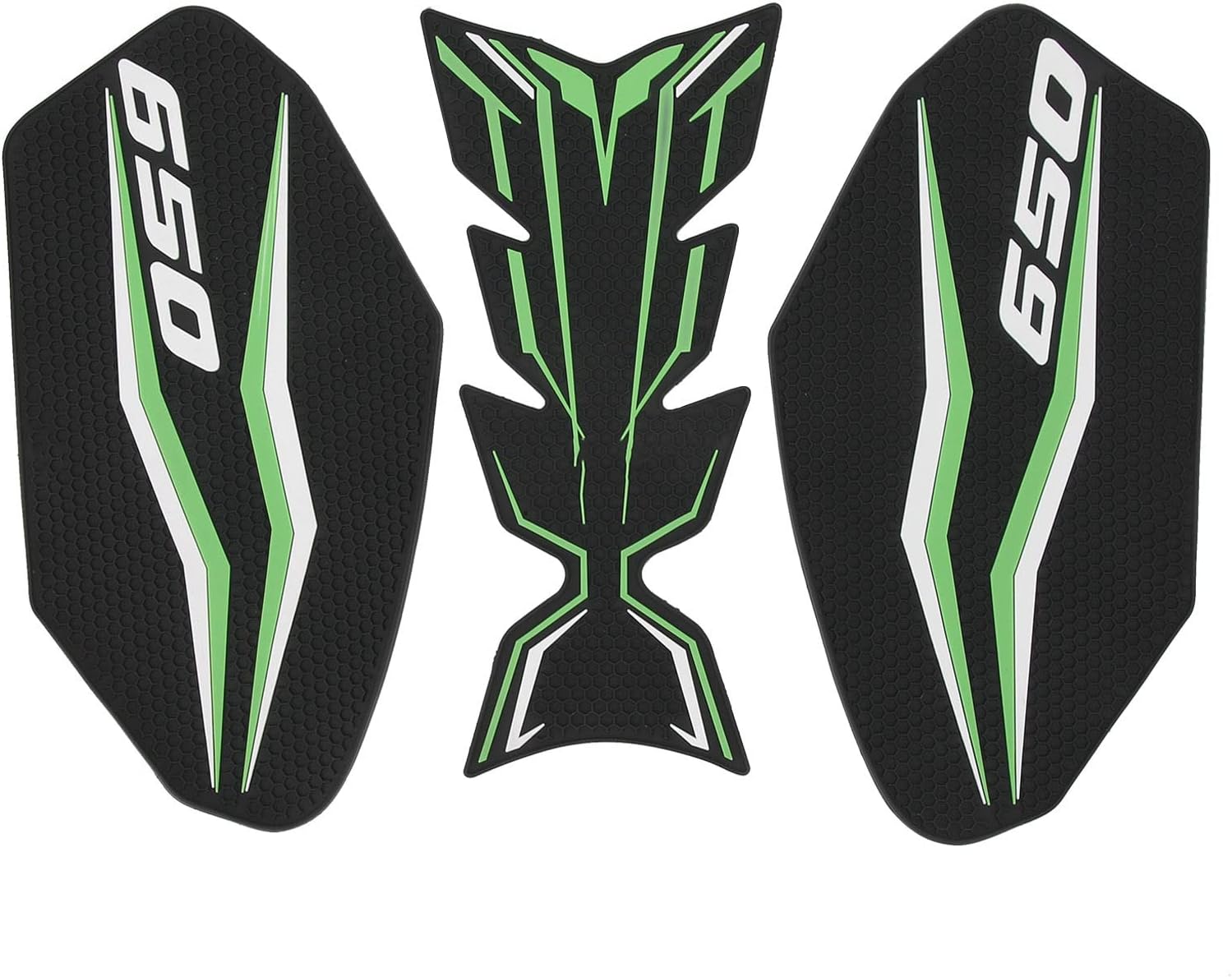 KIMISS Gas Tank Pad Sticker for Z650/ 650 2017-2021, Motorcycle Fuel Tank Protector, Anti-Scratch Decal, Non-Slip Grip Pad, Fits OEM Design