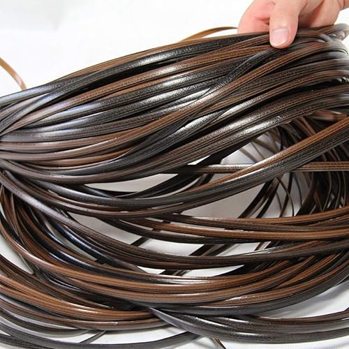 Miniatura 54 de Queenbox Ratán sintético plano de 0.3 pulgadas x 196 pies (196.9 ft), materiales de reparación de ratán de polietileno de plástico de 0.315 in