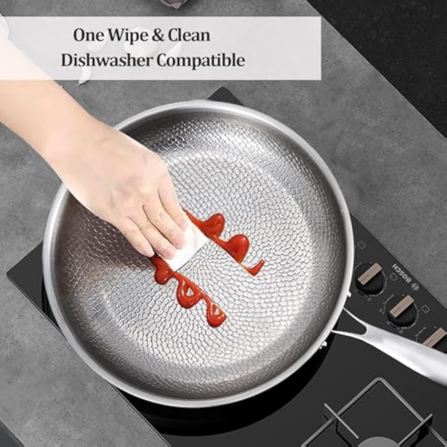 Amazon | チタンパン 100%純チタン製 蓋付き ノンスティック加工
