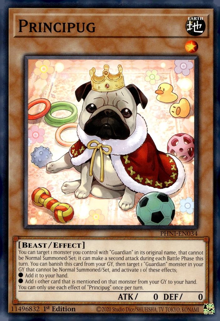 pug yugioh card Amazon.com: YU-GI-OH! Principug - PHNI-EN034 - Common