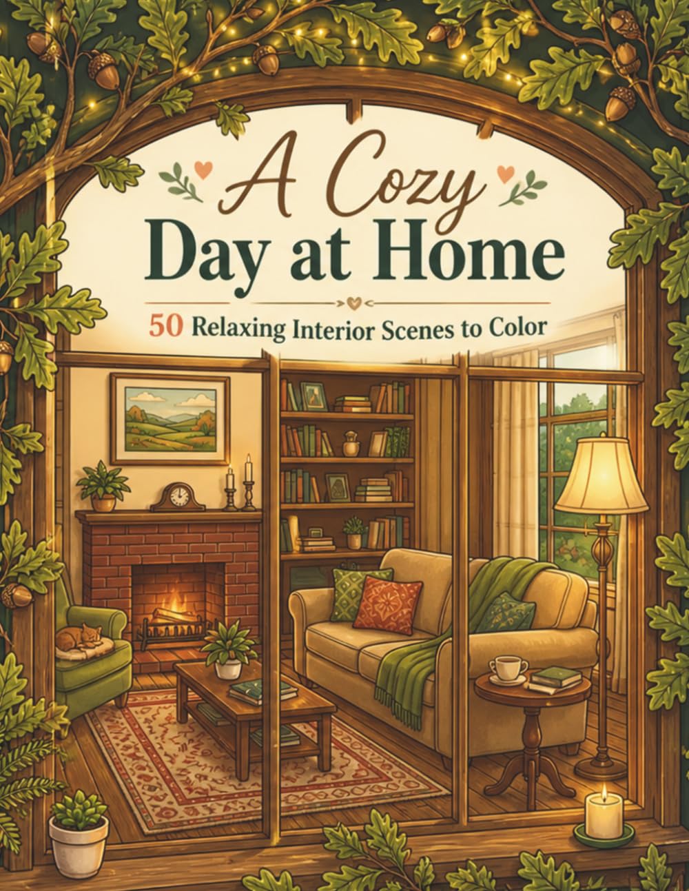 A Cozy Day at Home: 50 Relaxing Interior Scenes to Color (The Urban Retreat Series)
