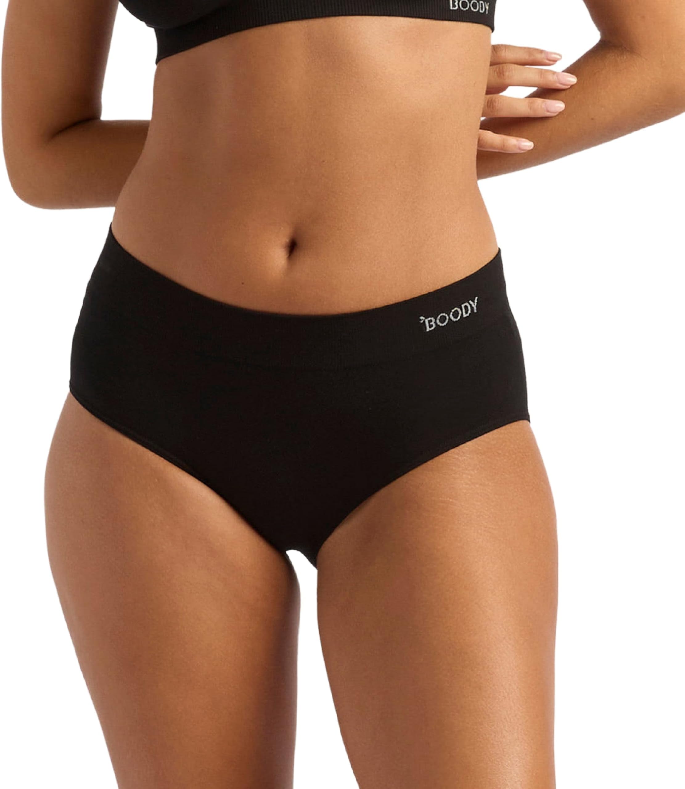 Midi Briefs -Women’s Underwear -Mid Rise, Mid-Full Coverage Fit -Flat-Ribbed Waistband -Bamboo Viscose