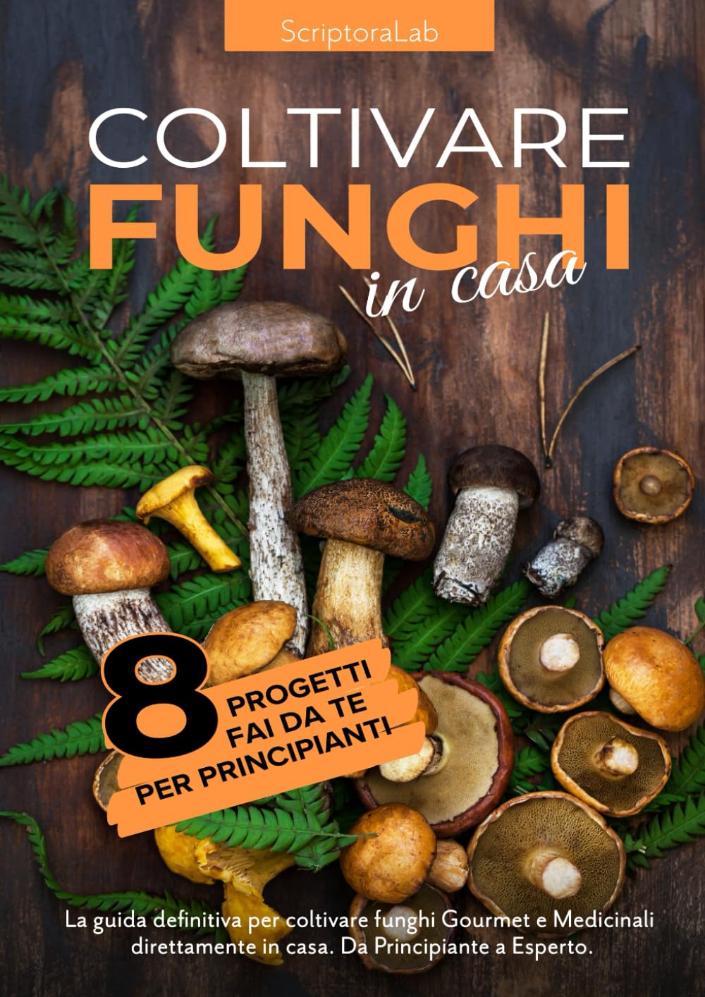 Coltivare Funghi in Casa: La guida definitiva per coltivare funghi Gourmet e Medicinali direttamente in casa. Da principiante a esperto + 8 Progetti fai da te economici per principianti