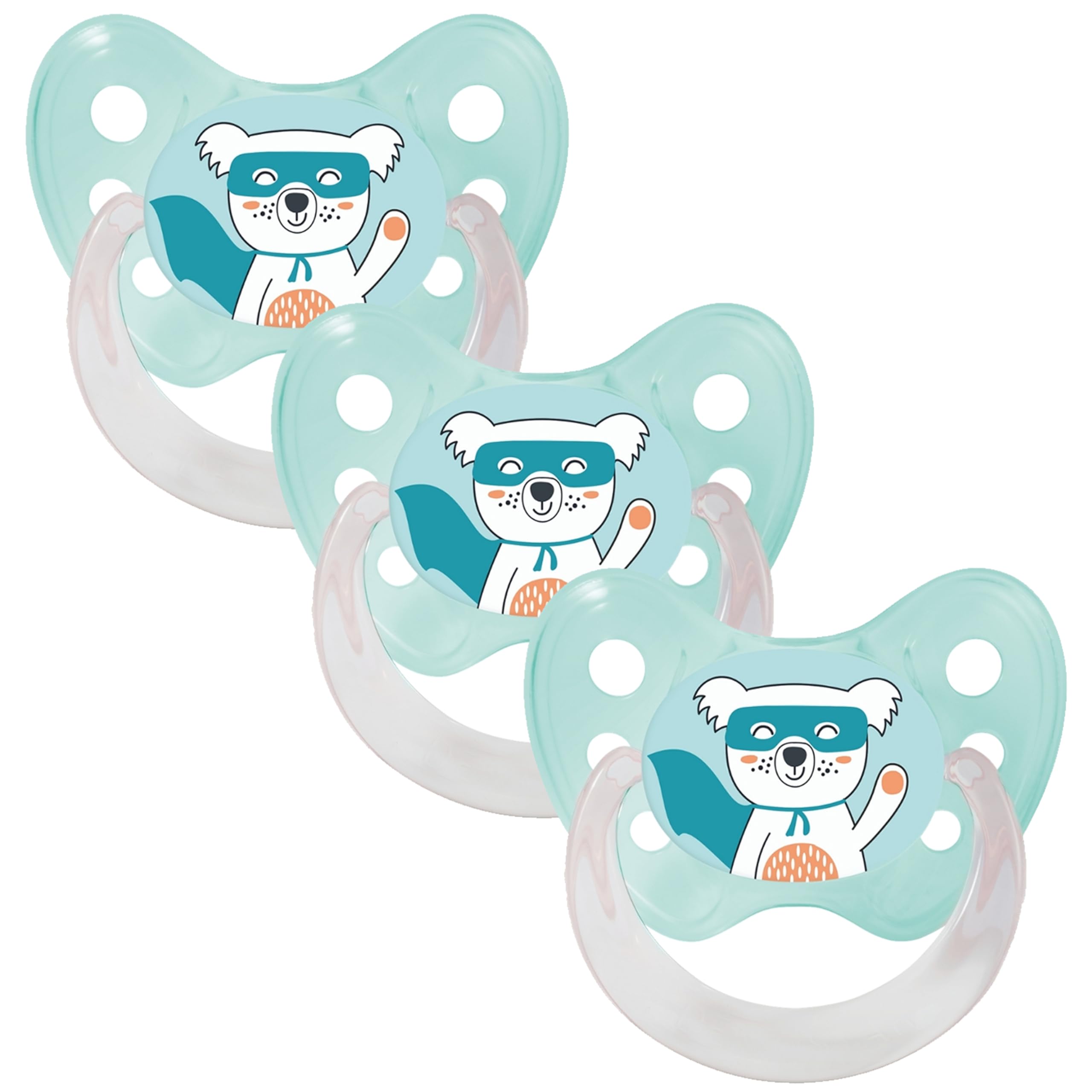 dentistar Set de 3 Chupetes Ortodónticos de Silicona – Talla 1, 0-6 meses – Chupete recien nacido previene la desalineación de los dientes – Libre de BPA – Corazón, Azul — view 13