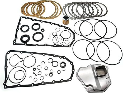TRANSPEED JF011E RE0F10A F1CJA CVT Automatic Transmission Rebuild Kit, Auto Master Rebuild Kit With Oil Filter Clutch Steel Plates for Nissan Altima Rogue Sentra Jeep Compass Citroen Dodge