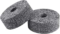 HUIOP Conjunto de almofadas de feltro de prato de tambor preto kit de substituição para bateria de som estável