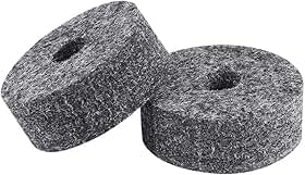 HUIOP Conjunto de almofadas de feltro de prato de tambor preto kit de substituição para bateria de som estável