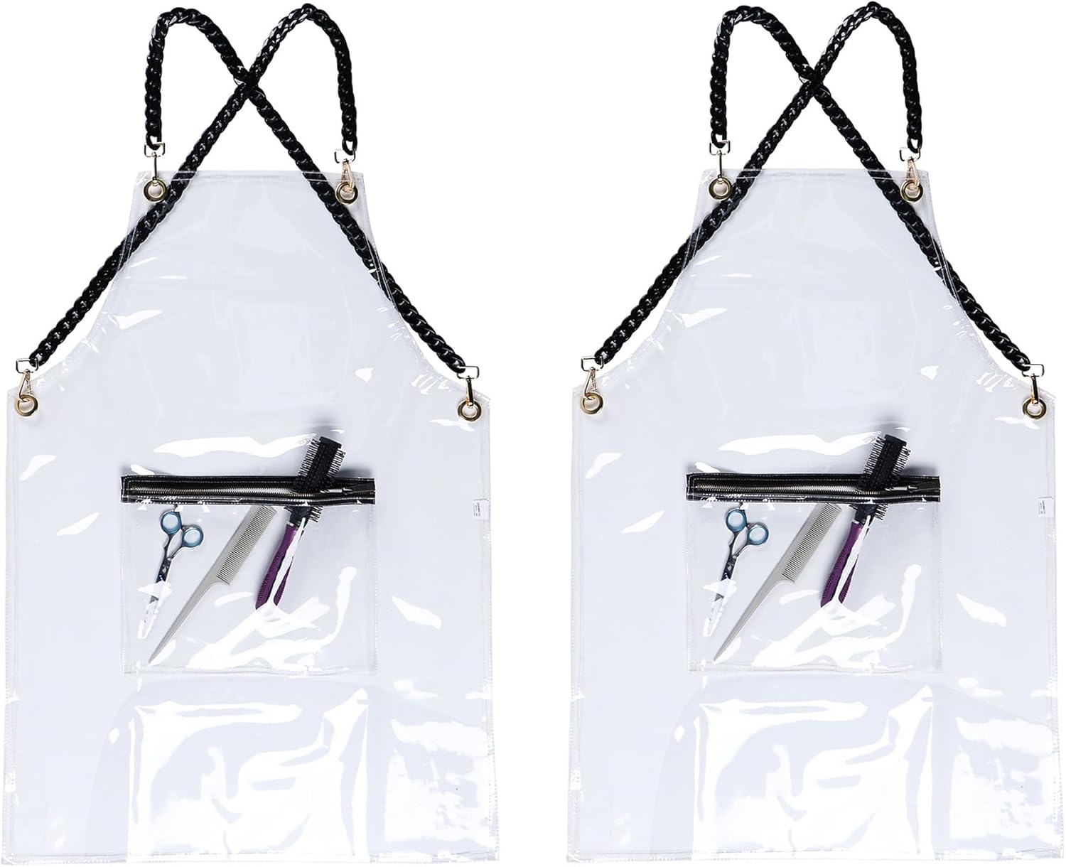 Hair Stylist Apron for Women - Waterproof Barber Nail Tech Apron Hairdresser Hairstylist Salon Aprons with Pocket