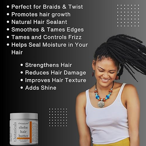 Miniatura 4 de Juego de acondicionador sin enjuague Chebe Butter and Chebe para cerraduras brillantes que promueve el crecimiento del cabello más largo y fuerte,