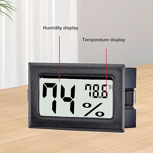 Miniatura 3 de Paquete de 12 mini termómetro digital higrómetro monitor de humedad interior medidor de temperatura para invernadero, hogar, jardín, bodega