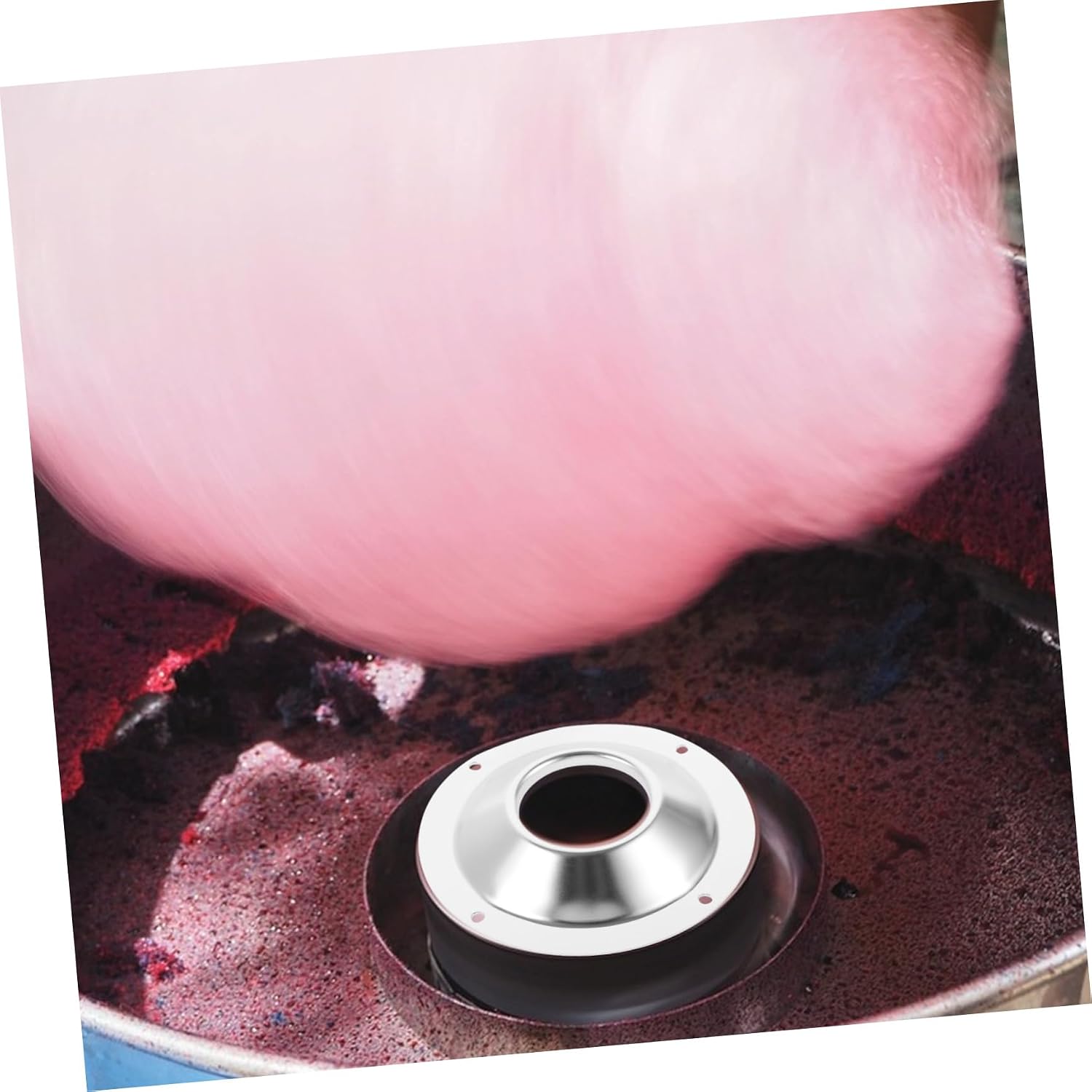 Amosfun Cotton Candy Machine Stainless Steel Cover Accessory for Efficient Candy Production Design with Narrow Opening to Reduce Waste