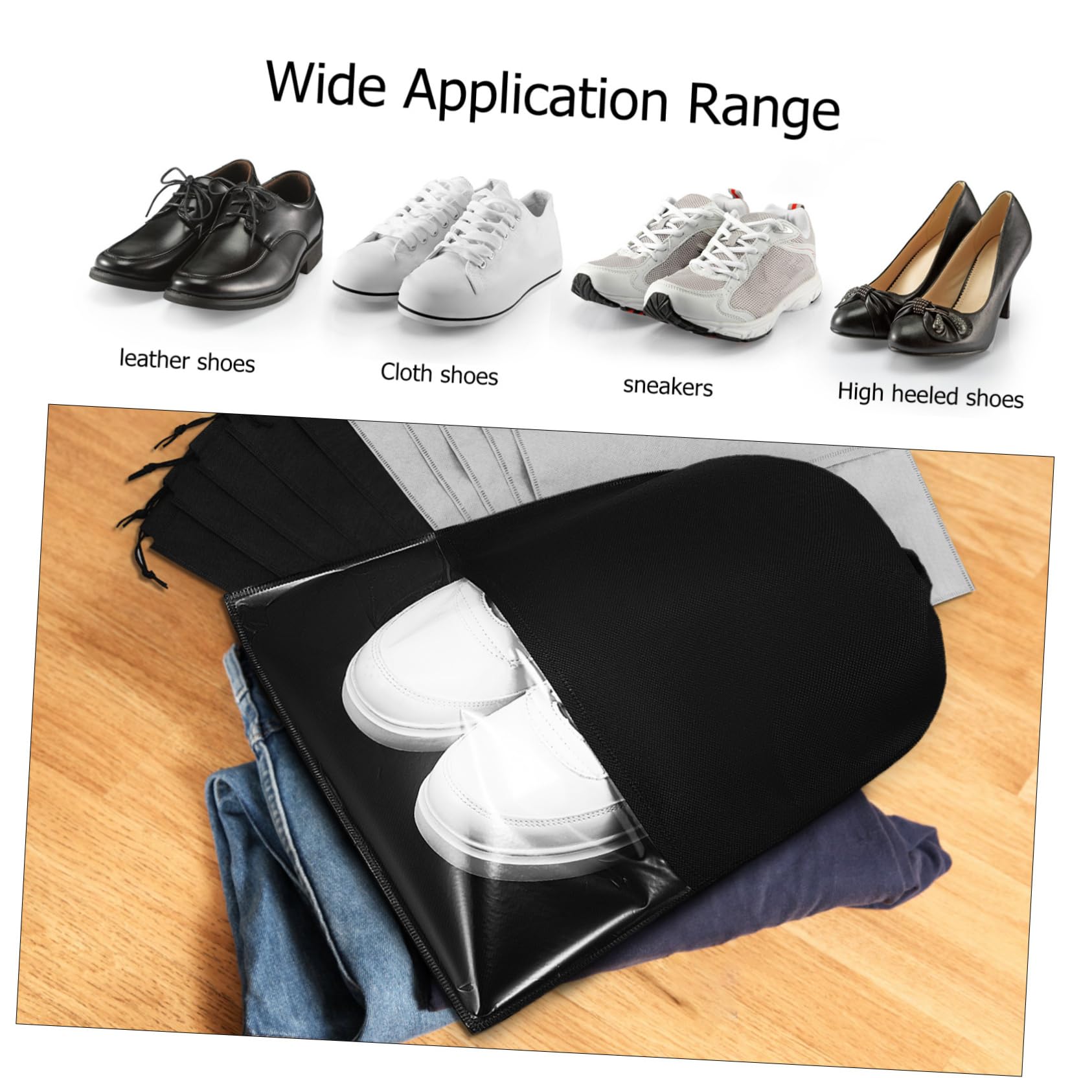 20stücke Reiseschuhtasche Aus Vliesstoff Leicht Kordelzugverschluss Transparent Für Schnelle Identifizierung Vielseitig Für Schuhe Und Reisebedarf