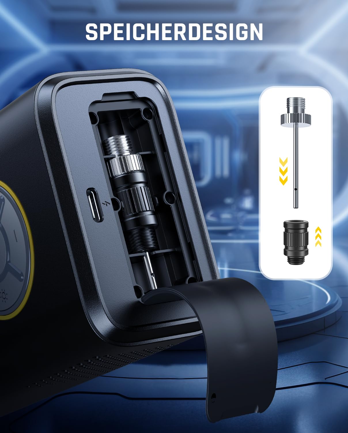 Fanttik X9 Pro Tragbare Elektronische Luftpumpe, 1 Min Schnelles aufblasen Elektrische Kompressor, 10,3 BAR/150 PSI Luftkompressor mit LED-Licht für Fahrrad, Auto, Motorrad und Ball