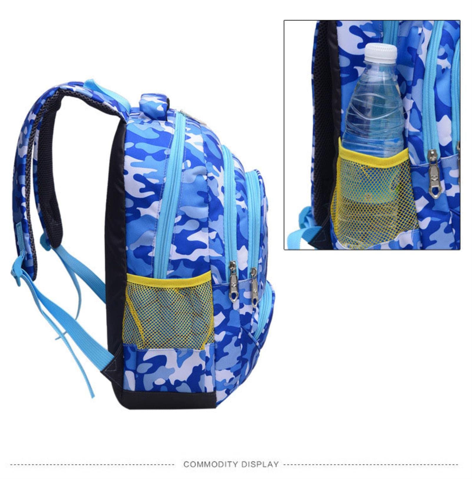 Zaino Scuola Borsa da Scuola in Nylon per Bambini Studente Studente Camouflage School Bag School Travel School School Backpack Teen Boy Small School Bag
