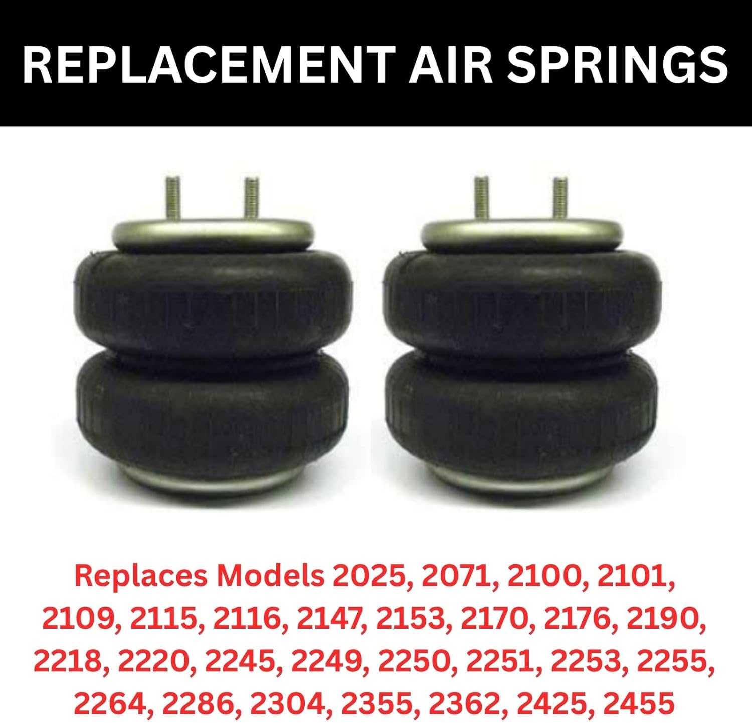 TrendsAuto Firestone Airide Ride-Rite Pair of Replacement Rear Air Helper Springs | Double-Convoluted | Offers Maximum Load Support | Includes TrendsAuto Decal | 6781
