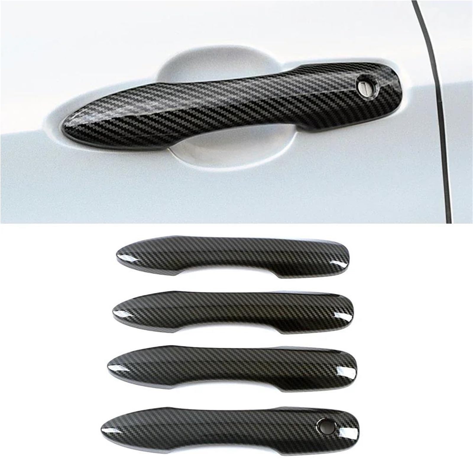 NOHEEU Car Door Handle Cap Decorative Outer Cover Shell for Toyota for Prius 2016-2024(Style 1)