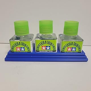 Custom Holder and 3 Bottles of 87182 Compatible with Tamiya 87182 Cement Glue Extra Thin Includes CHICAGOLAND RC Coupon