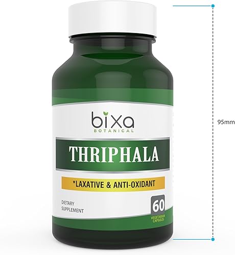 Miniatura 4 de bixa BOTANICAL Extracto de Triphala 40% taninos, suplemento herbario para digestión saludable y absorción de nutrientes, cápsulas vegetales 60