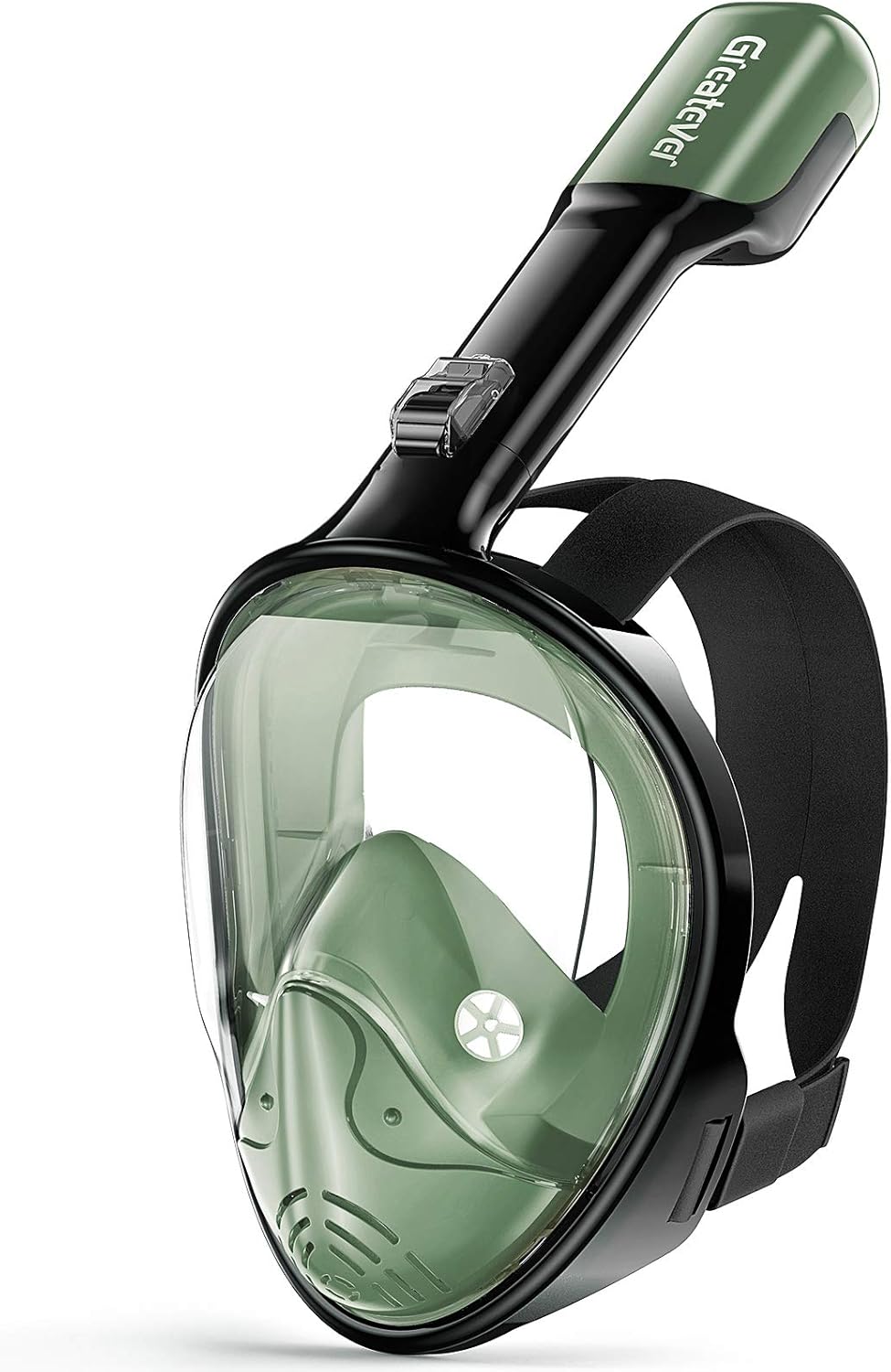 Greatever Snorkel Mask Foldable Panoramic View Full Face Snorkeling Mask with Detachable Camera Mount, Dry Top Set Anti-Fog&Anti-Leak, for Adults&Kids : Sports & Outdoors