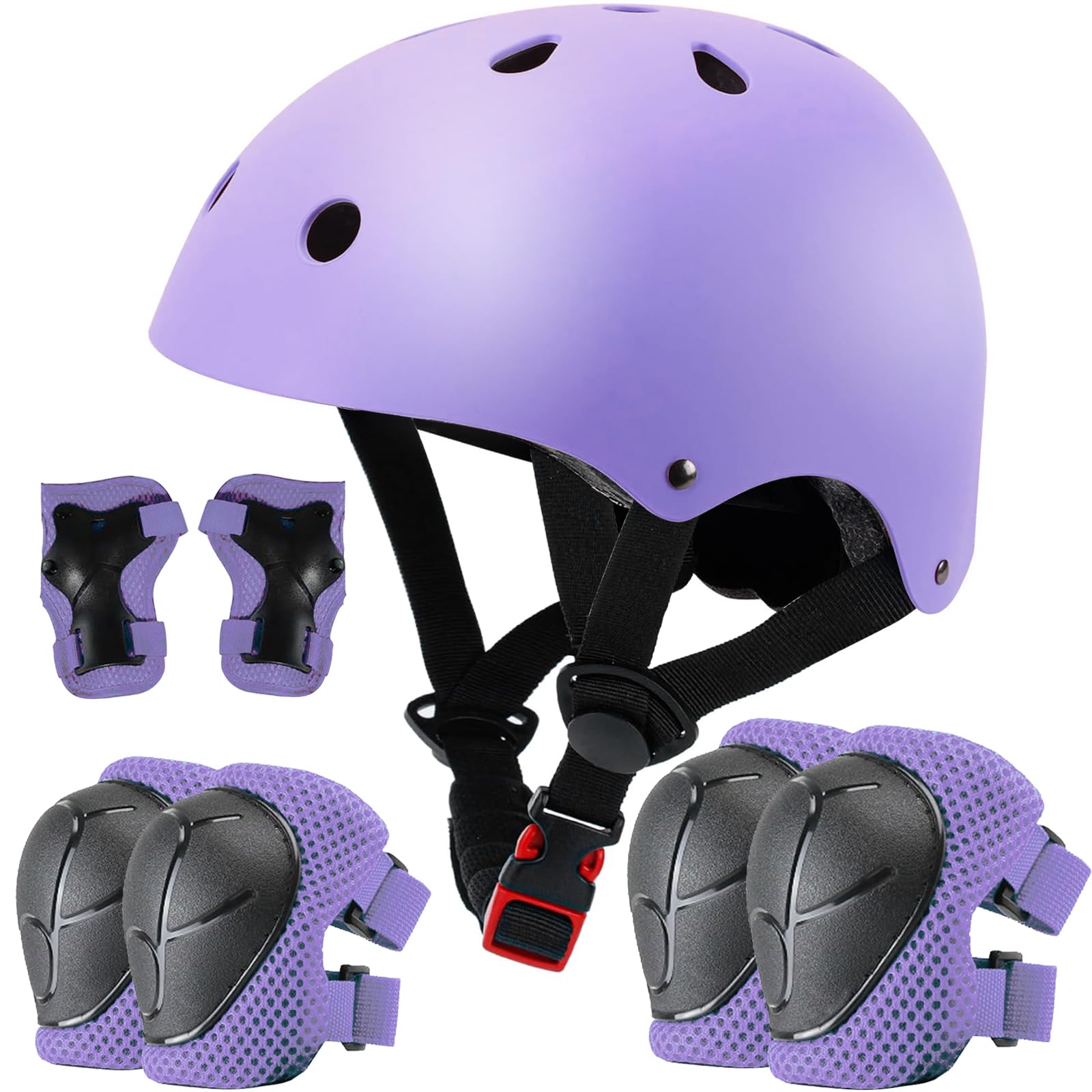 Photo 1 of Kids Helmet Set Skateboard Knee Pads, Adjustable Kids Bike Helmet Protective Gear Set for Girls Kids 3-14 Helmet Elbow Pads Wrist Guards for Sport Cycling Bike Roller Skating ScooterLPNPMGN0238714