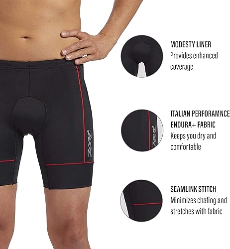 Miniatura 8 de Zoot Core - Pantalones cortos de triatlón para hombre de 7 pulgadas, pantalones cortos de triatlón de alto rendimiento con tela Endura y bolsillos